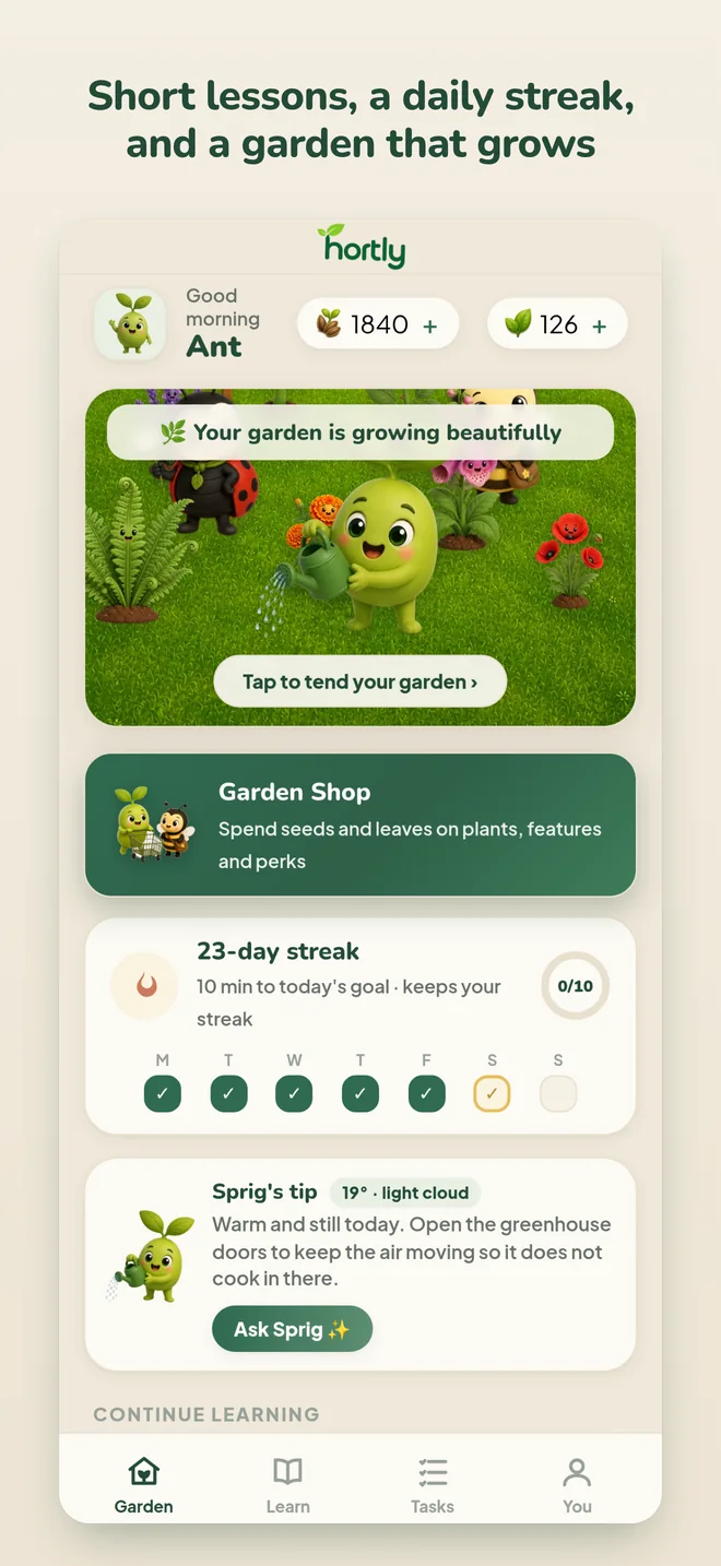Your garden grows as you learn